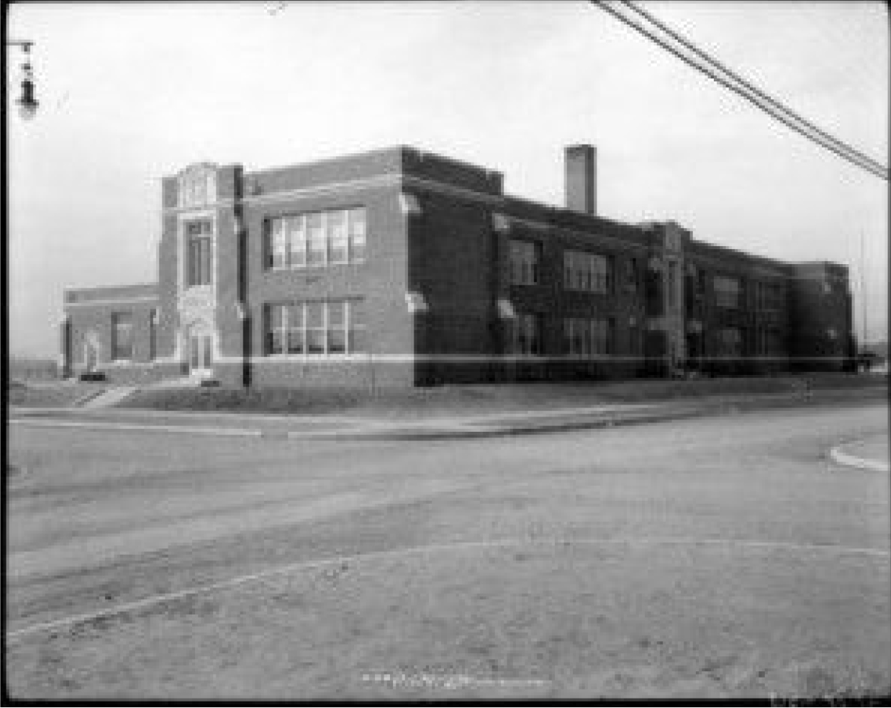 historical photo of Asbury Elementary School